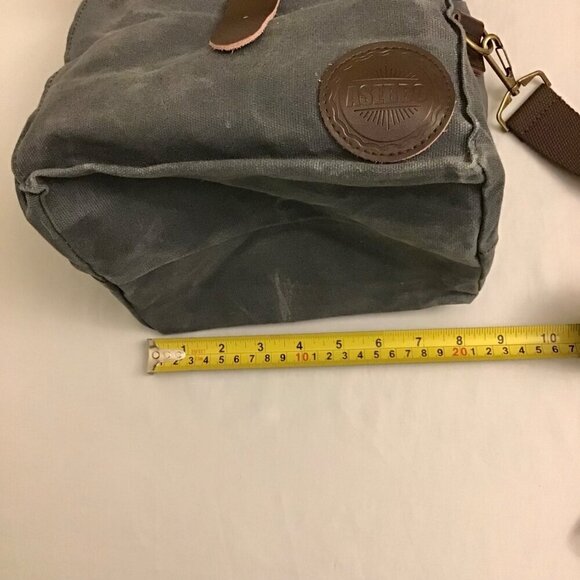 ASEBBO Canvas Insulated Lunch Bag Cooler Gray Shoulder Strap Work Hiking Picnic - Picture 10 of 12